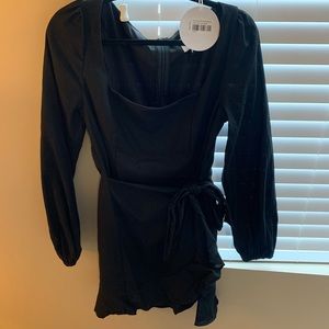 Princess Polly The Villa Mini Dress Black